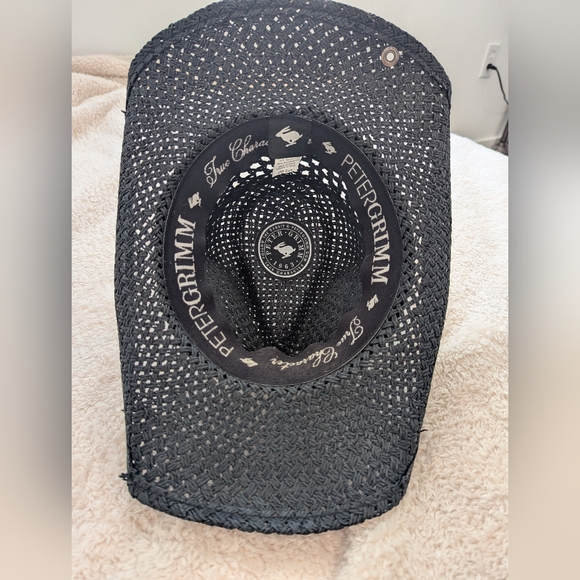 Peter Grimm Black Cowboy Hat with Blue Accents - Picture 4 of 4